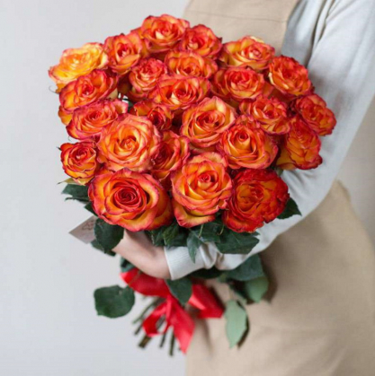 букет оранжевых роз